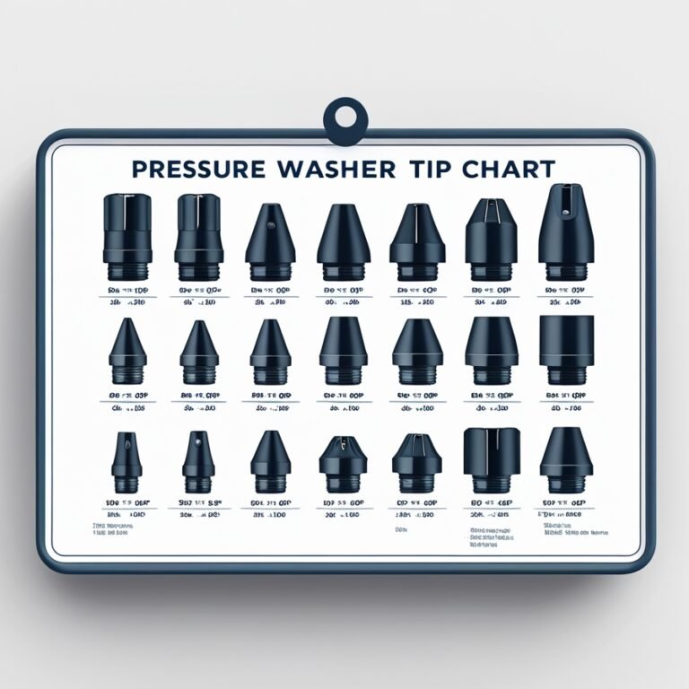 Pressure washer tip chart