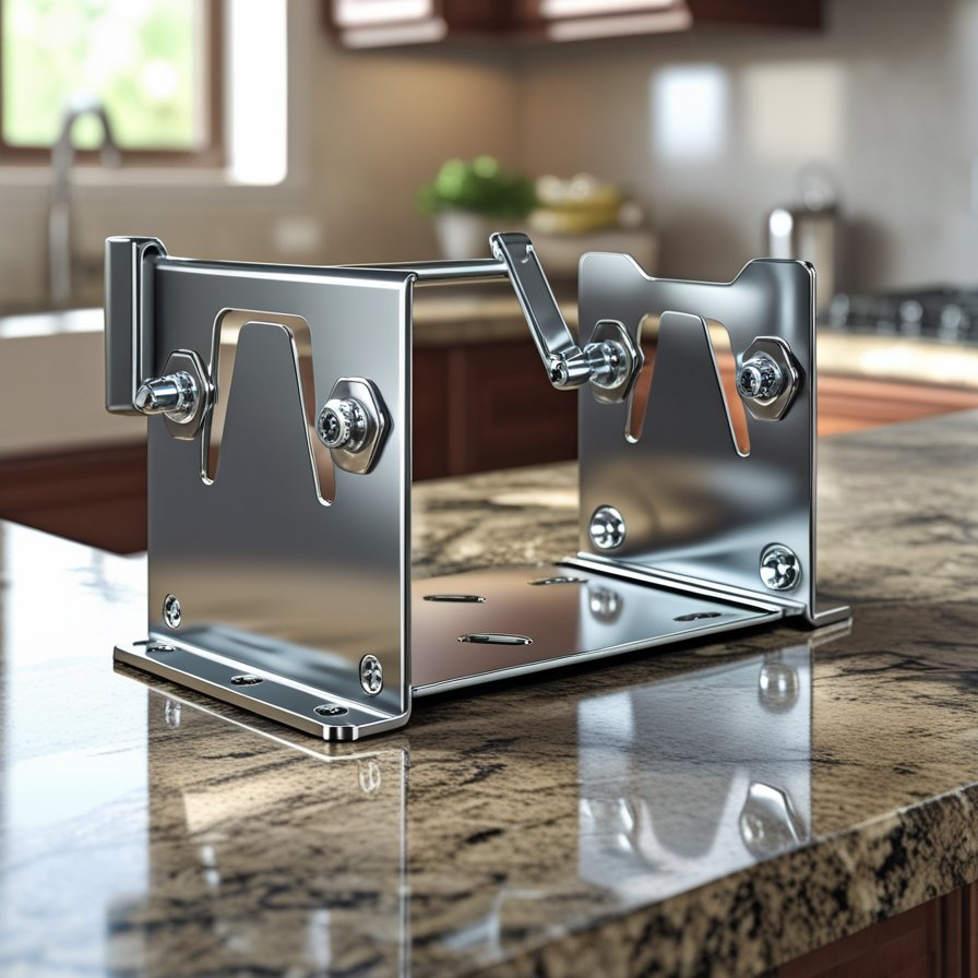 Dishwasher mounting bracket for granite